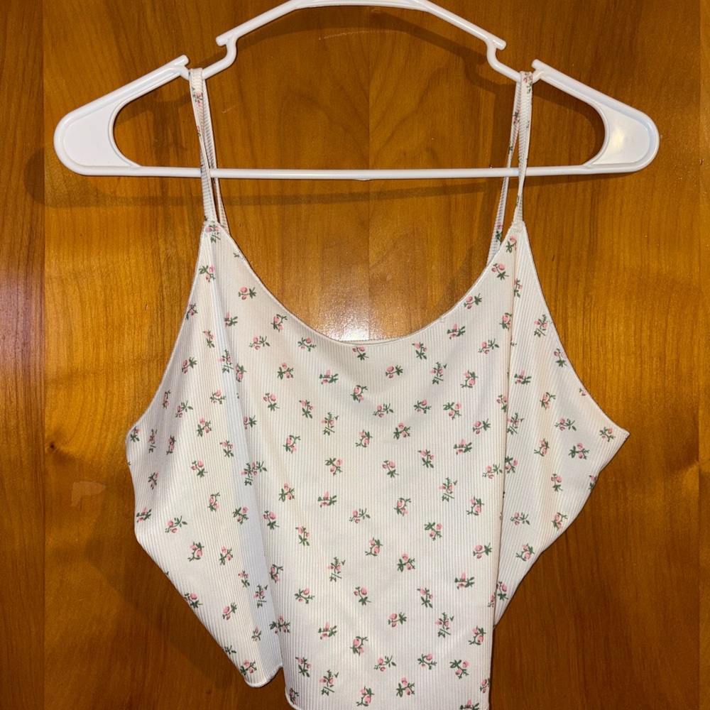 ROMWE White Floral Camisole